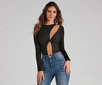 Gimme More Twist Cutout Bodysuit