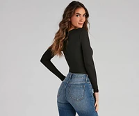 Gimme More Twist Cutout Bodysuit