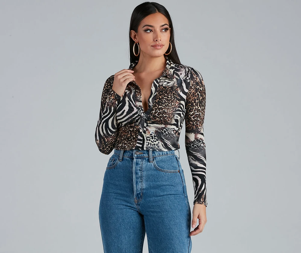 Wild Thing Animal Print Top