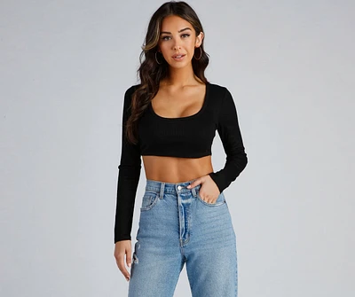 So Effortless Long Sleeve Crop Top