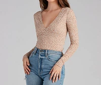 Wild But Cute Leopard Wrap Top