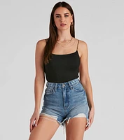 Strappy Open-Back Knit Bodysuit