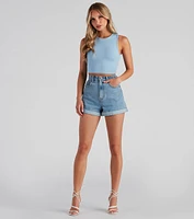 Casual Vibes Crew Crop Top