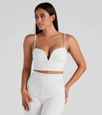 Weekend Feels Sweetheart Crop Top