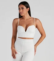 Weekend Feels Sweetheart Crop Top