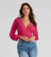 Bring The Drama Puff Sleeve Bodysuit