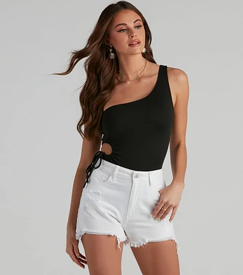 Simply Elevated One-Shoulder Bodysuit