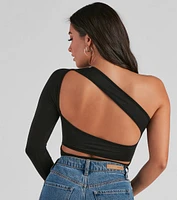 One Sided Cutout Back Bodysuit