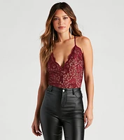 See Me Lace Scallop Bodysuit