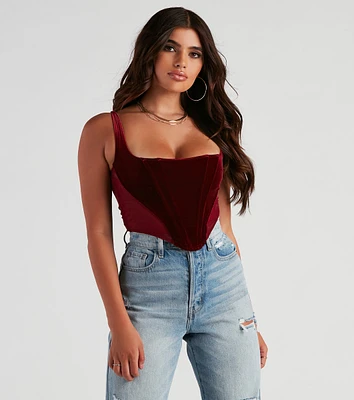 Velvet Vixen Cropped Bustier