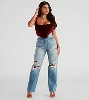 Velvet Vixen Cropped Bustier