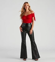 Hooked Ruched Crop Top