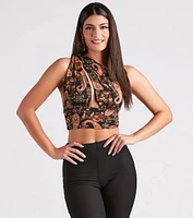 Pretty Paisley Convertible Crop Top