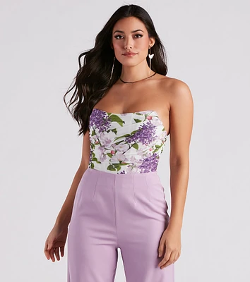Pretty As Can Be Floral Bustier