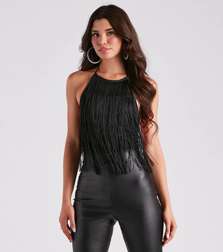 Feelin' Fab Fringe Bodysuit