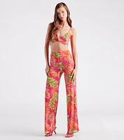 Tropical Destination Twist Crop Top