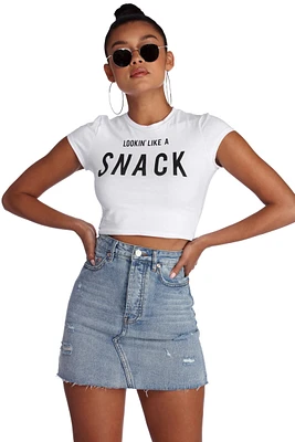 Lookin Like A Snack Cropped Tee