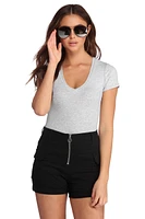 Casual Cutie V Neck Tee