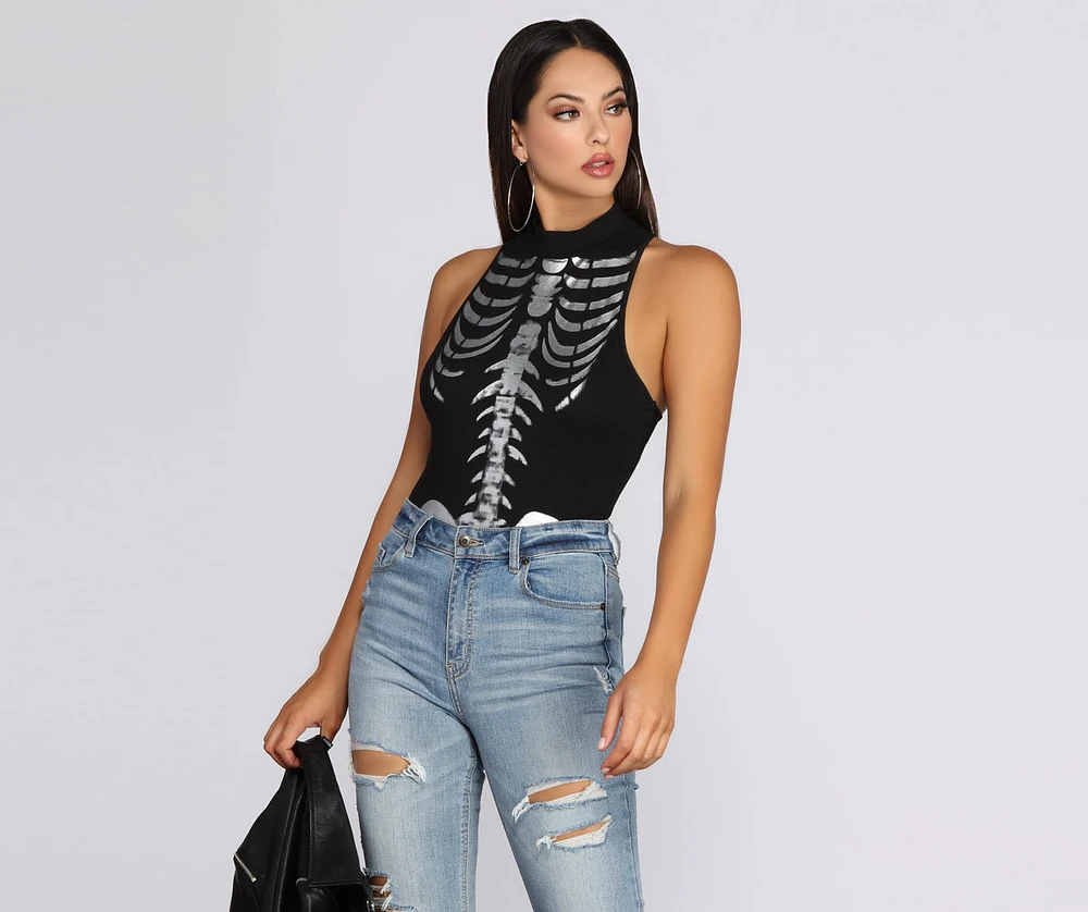 Sticks And Stones Skeleton Bodysuit