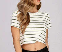 Striped For Style Crop Top