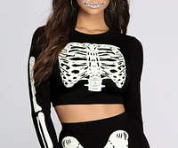 Glow-In-The-Dark Skeleton Top