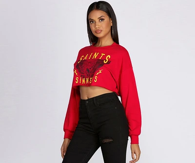 Sinner Crop Crew neck