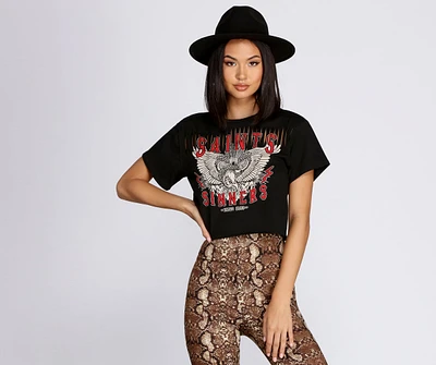 Saints And Sinners Crop Tee