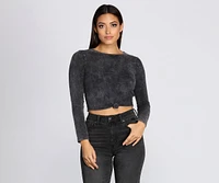 Mineral Wash Crop Top