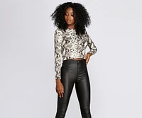 Stand Out Snake Print Top