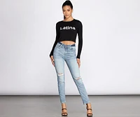 Latina Cropped Tee