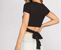 Tied to Basics Cropped Top