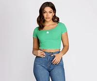 Lucky Day Shamrock Cropped Top