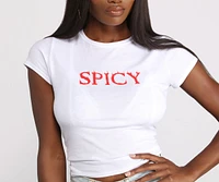 Short Sleeve Spicy Graphic Top