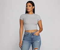 Basic Is Better Crew Neck Crop Top