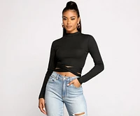 Sleek and Snatched Ribbed Knit Crop Top