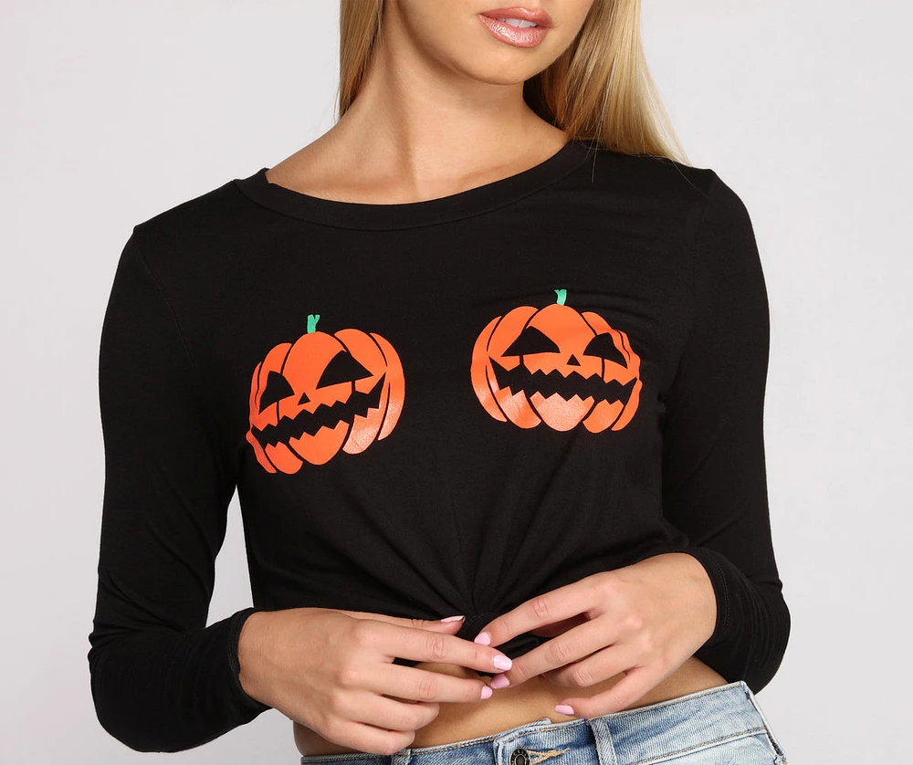 Pumpkin Patch Cropped Graphic Tee