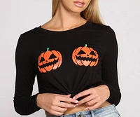 Pumpkin Patch Cropped Graphic Tee