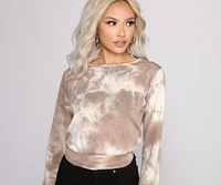 Tie Waist Dye Sweatshirt