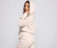 Back To Basics Cropped Drawstring Hoodie