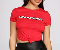 Unavailable Graphic Crop Top