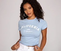California Dreaming Ruched Graphic Tee