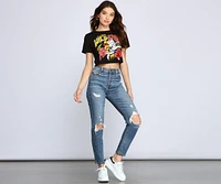 Rocker-Chic Split Screen Graphic Tee