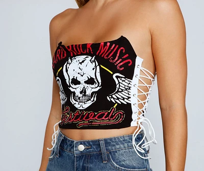 Rocker Babe Strapless Cropped Bustier