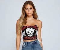 Rocker Babe Strapless Cropped Bustier