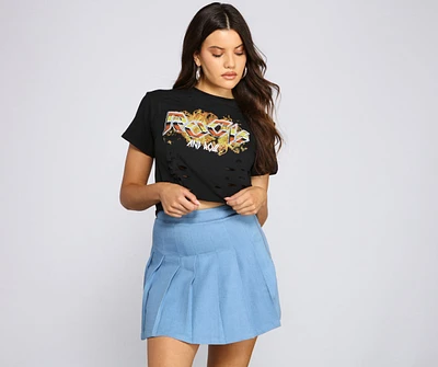 Rock And Roll Cropped Tee