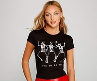 Love To Be Wild Skeleton Graphic Tee