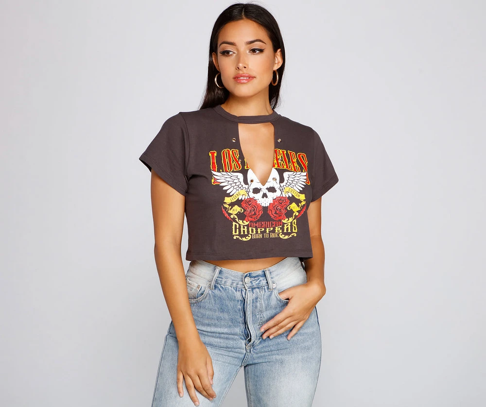 Edgy Babe Cutout Crop Top