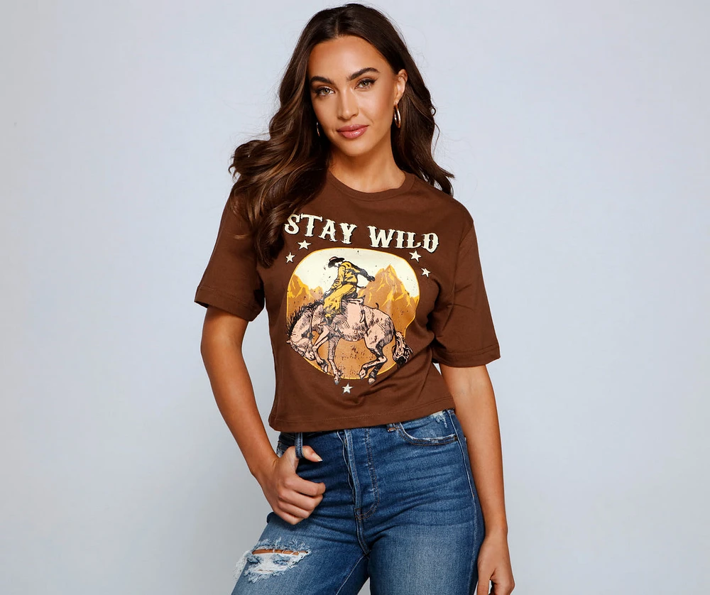 Stay Wild Cowboy Graphic Tee