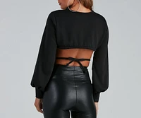 Casual-Chic Fleece Crop Top