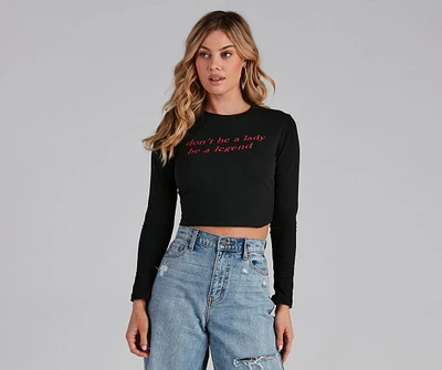 Legendary Lady Graphic Crop Tee